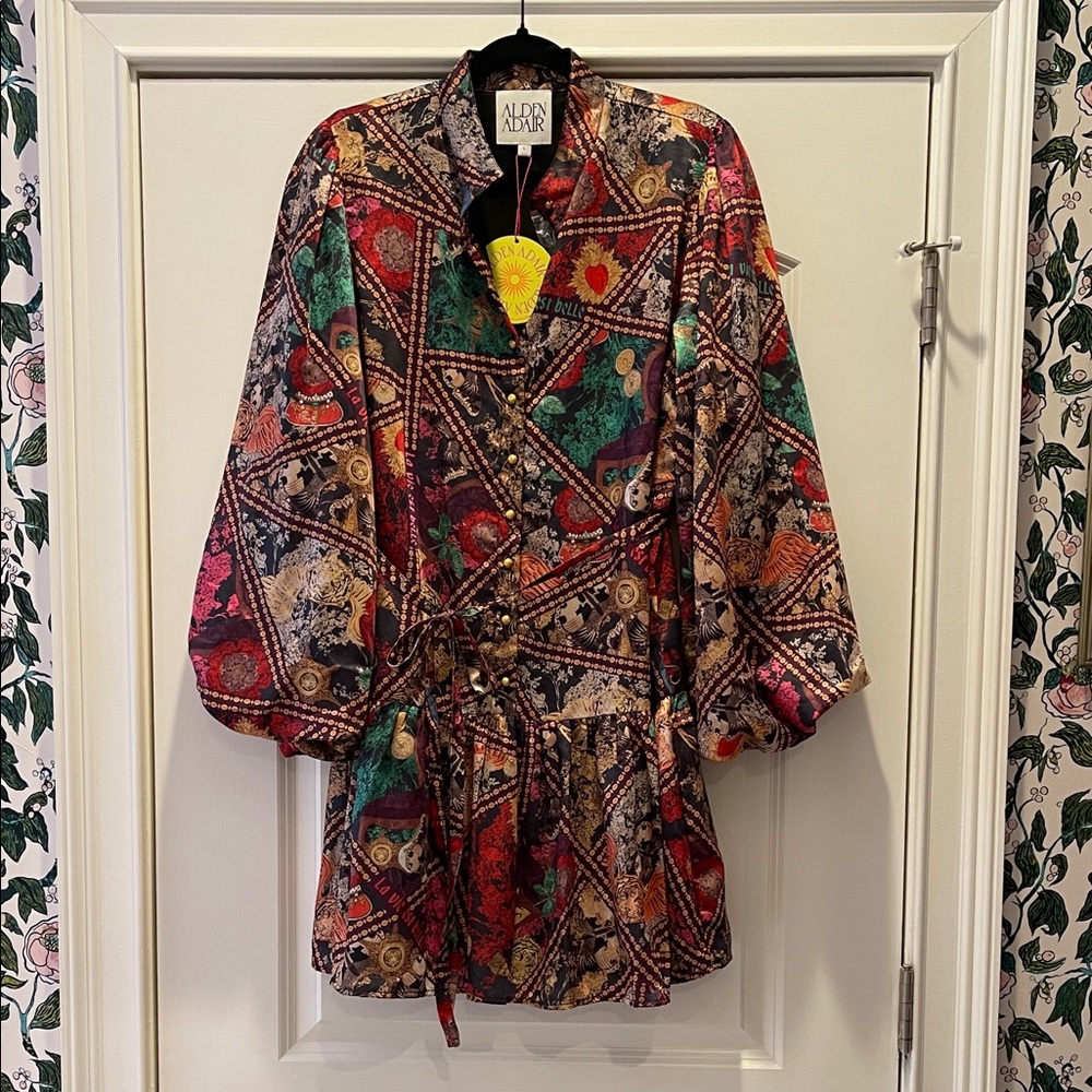 Alden Adair Adele Dress in Royalty Print NWT Size Large